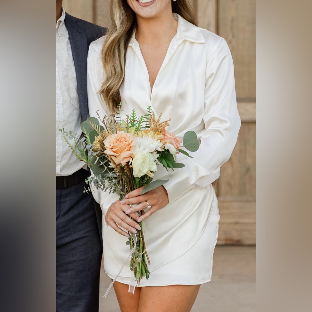 White Satin Dress